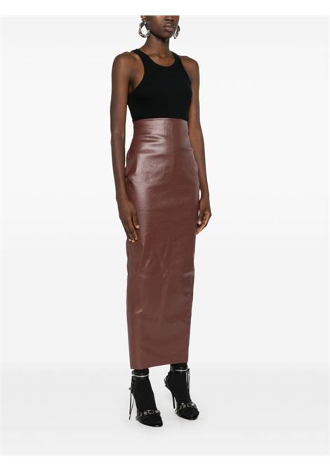 Brown dirt pillar high-waisted skirt Rick Owens - women RICK OWENS | RP02D3344SCT93